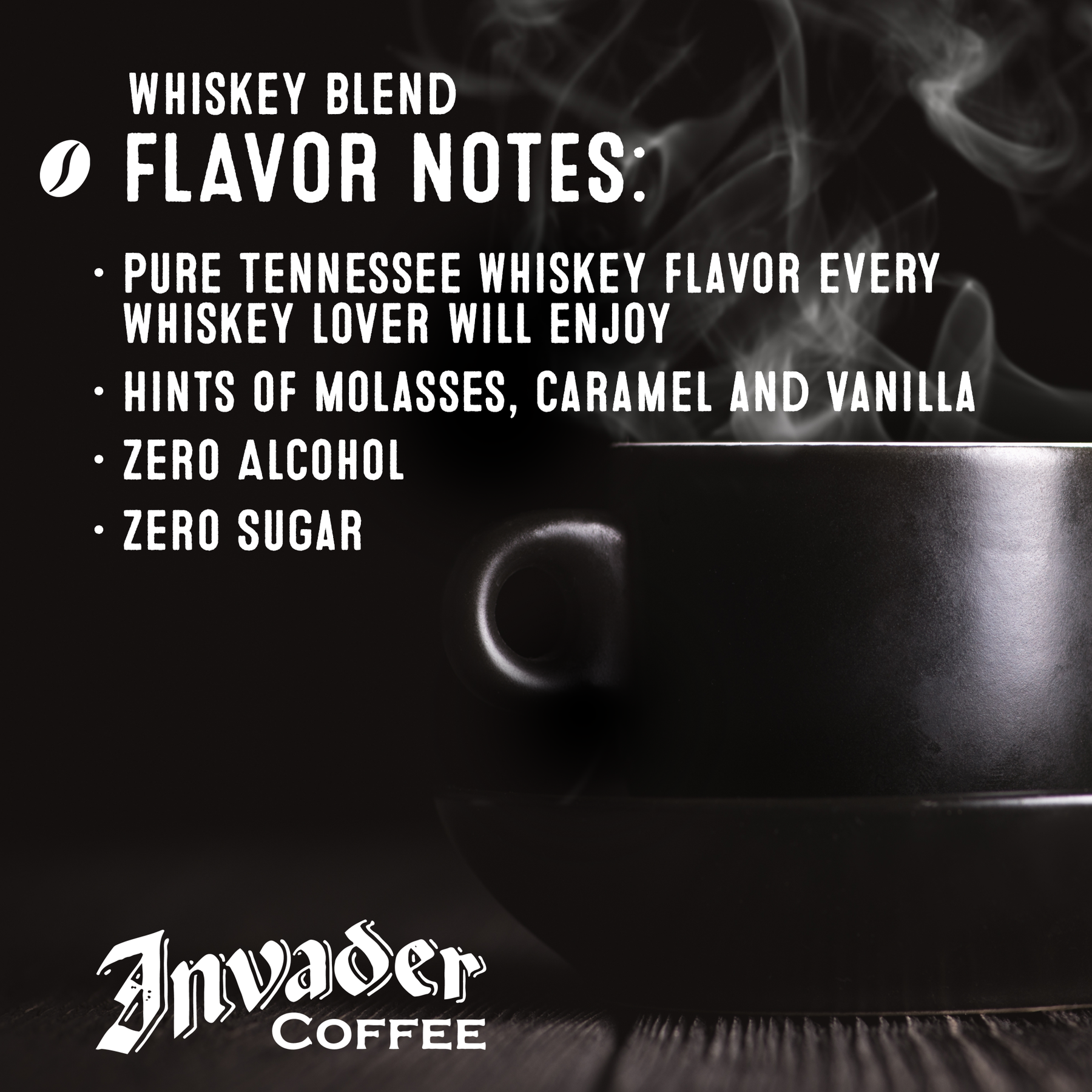 Coffee Whiskey Blend, Light Roast Whiskey Flavored Coffee - Invad...