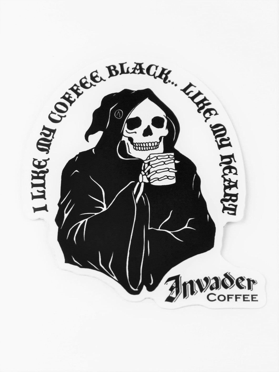 Black Heart Diecut Sticker Size 4
