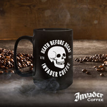 Load image into Gallery viewer, 15 oz Death Before Decaf Mug