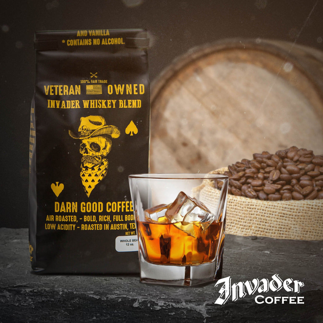 Invader Coffee Whiskey Blend Medium Roasted Ground Coffee - 12 oz